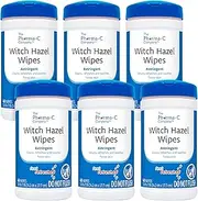 100% Witch Hazel Wipes (1 case of 6 canisters) Toner & Astringent Cleansing Cloths