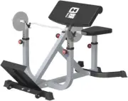 Preacher Curl Gym Bench Hyperextension Arms Back Roman Chair Adjustable 2-IN-1