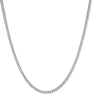 [HZMAN] Cuban Chain for Men Boys 5mm/7mm Stainless Steel Men's Gold Chain Silver Chain Diamond Cut Hip Hop Link Chains Necklace 16-30 Inch