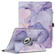 MCC iPad (A16) 11-inch 11th Gen Smart 360 Rotate Leather Case Cover Apple 11 Marble [Purple]