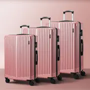 Mazam 3PCS Luggage Suitcase Trolley Set Travel TSA Lock Hard Shell Case Pink