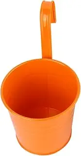 Totority 5pcs Metal Hanging Buckets for Flower Planters Versatile Garden Pots for Balcony Railing and Home Decoration for Potted Plants and Dried Flowers