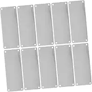 GLEAVI 10 Pcs Stainless Steel Blank Name Signs for DIY Engraving Stamping Blanks with Pre Drilled for Office Home Hotel Use