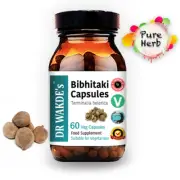 DR WAKDE'S Bibhitaki Capsules (Beheda | Terminalia belerica) | 60 Veg Caps | ...