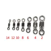 100Pcs Fishing Rolling Barrel Swivels Snaps Tackle Accessories Connector_RR