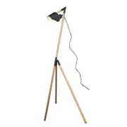 Brilliant 1300mm Timber With Black Metal Highlights Kyoto Floor Lamp