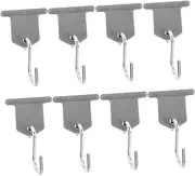 SEWOART 8pcs Clothes Hook Camping Supplies Rv Awning Hooks Awning Hangers Grey Stainless Steel