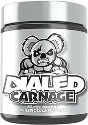 Dialed Carnage Pre-Workout Supplement Powder 337.5 g, Silver Cowboy Classic Cola