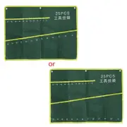 25 Pockets Canvas Spanner Wrench Tool Roll Up Storage Bag