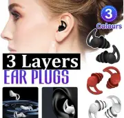 Soft Reusable Silicone Ear Plugs For Sleep Study Noise Cancelling Protector Plug
