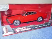 FAST FURIOUS DOMS 1970 CHEVY CHEVELLE SS 1:24 JADA OPENING HOOD DOORS & TRUNK