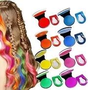 Joyeee 8 Colors Hair Chalk for Dark Hair, Non Toxic Kids Hair Dye Temporary Makeup Accessories for Girls & Boys Ages 6 to 12 & Up - Up to 80, Male Mens Female Cosplay Party Gifts for Adults, Kids