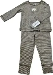 Carter’s Baby Boy Toddler Shirt Pants Set Outfit Sz 12 M Brown striped Elephant