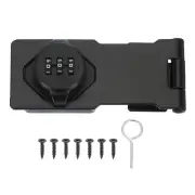 Password Hasp Locks Keyless Combination Lock 4.5 Inch for Cabinets(Black)