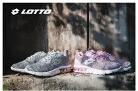 在飛比找Yahoo!奇摩拍賣優惠-LOTTO 義大利 女 ARIA KNIT 氣墊跑鞋 (灰桃