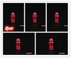 1/43 5pcs Scene Props Red Fire Hydrant Miniatures Figures For Cars Vehicles