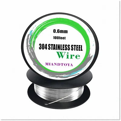 100 Feet Soft Round Handmade Stainless Steel Wire for DIY Sculpting, Jewelry Mak