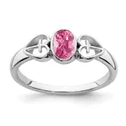 Sterling Silver Pink Tourmaline Ring