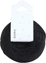 Daruma iroiro 01-1410-0047 Wool Yarn Col.47 Black, 0.7 oz (20 g), Approx. 254.4 ft (70 m), 3 Ball Set