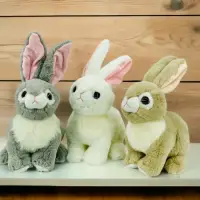 在飛比找momo購物網優惠-【歐比邁】柔軟仿真兔 30cm(兔寶寶 兔娃娃 玩偶 柔軟仿