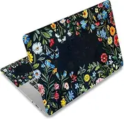 DINKY 11.6 13 13.3 14 15 15.6 inches Netbook Laptop Skin Sticker Reusable Protector Cover Case for Laptop Notebook Art Decorative, Blue and Red Flowers