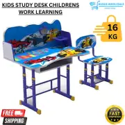 2 PCS Kids Table & Chairs Set Children Activity Play Study Desk Work Learning