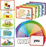 Sight Words Educational Flashcards - 220 Dolch Sightwords Game with Pictures & S
