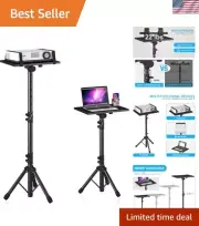 Adjustable Projector and Laptop Tripod Stand 23"-46" with Gooseneck Holder