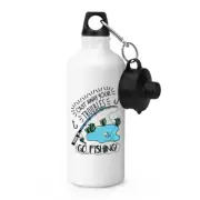 Cast Away Your Troubles Go Fishing Sports Drinks Bottle Camping Funny Fisherman