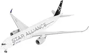Pre-Built Model Aircraft 16CM 1/400 Large Scale Model Collectible Airplane for Thai Airways A350-900 HS-THU Star Alliance Alloy Aircraft Miniature Airplane Model