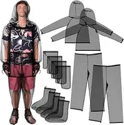 2 Sets Mosquito Net Suit Tick Net Pants Jacket Mittens and Socks Insect Proof Body Clothing Outdoor Hunting Camping Climbing