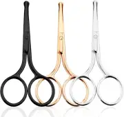 Small Scissors, 3 Pcs Eyebrow Scissors Professional Grooming Nose Hair Scissors