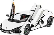 Scale Finished Model Car 1:24 for Lamborghini Revuelto Supercar Alloy Car Diecasts Vehicles Metal Car Model Collection Miniature Replica Car(White)