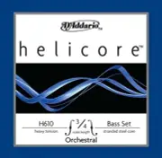 D'Addario Helicore Orchestral Bass String Set, 3/4 Scale, Heavy Tension