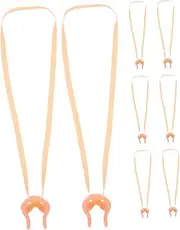 8pcs Training Swim Nose Plugs Soft Emulsion Nose Clips String Secure Fit for Swimmers