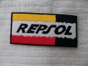 REPSOL NEW COMPANY EMBROIDERED IRON / SEW ON NAME PATCH TAG