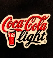 Coca-Cola Sticker 2 3/4 X 2“”COCA COLA LIGHT BUBBLES IN GLASS” Uv Gloss NICE!