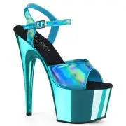 Sale Pleaser ADO709HGCH US-6/7 Turquoise Hologram Pole Dancing Stripper Heels P