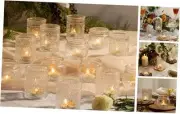 36Pcs Assorted Votive Candle Holders, Round Tea Lights Candle Holder, Clear