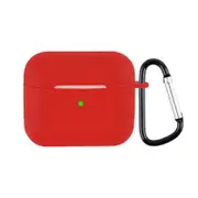 Silicone Case Protective Soft Cover Shell Key Chain - For Apple AirPods 3rd Generation (Red)