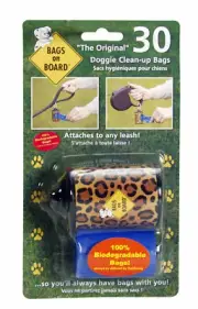 BAGS ON BOARD LEOPARD PRINT DISPENSER