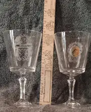 WATSON Coat of Arms Crystal Goblets (1 pair)