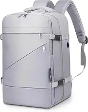 [Jystock Limited] Ryanair Cabin Bags 40x20x25. Carry-Ons, Cabin Backpack, Underseat Cabin Bag 20L with Separate Laptop Compartment and USB Charging Hole. Patented., Grey, M, Modern