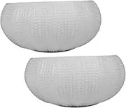 LABRIMP 2pcs White Ceramic Sea Urchin Bowls for Caviar Storage Condiments Kitchen Decor