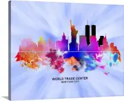 World Trade Center NYC Skyline Cityscape Art Giclee Poster Or Canvas Wrap art