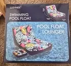 2-in-1 Pool Floats Inflatable Pool Floats Adult Lounge Chair with Cup Holder NEW