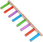 Bird Ladder, Wooden Climbing Ladder, 8.74in Multifunctional Claw Sharpening Tool, Parakeet Conure Accessories, Lovebird Crate Toy for Birdcages, Aviaries