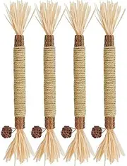 Suithink 4 Pack Chew Stick, Natural nips for Cats Teething Dental Toy
