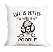 Poodle Pillow Covers 18x18,Poodle Gifts,Poodle Gifts for Poodle Lovers,Poodle