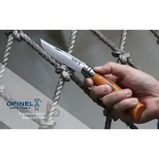 法國OPINEL No.12 碳鋼折刀 113120 櫸木刀柄 法國刀 野外小刀